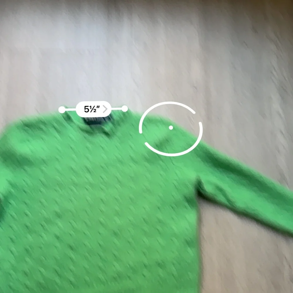 Polo Ralph Lauren Vibrant 100% Cashmere Green Crew Neck Sweater